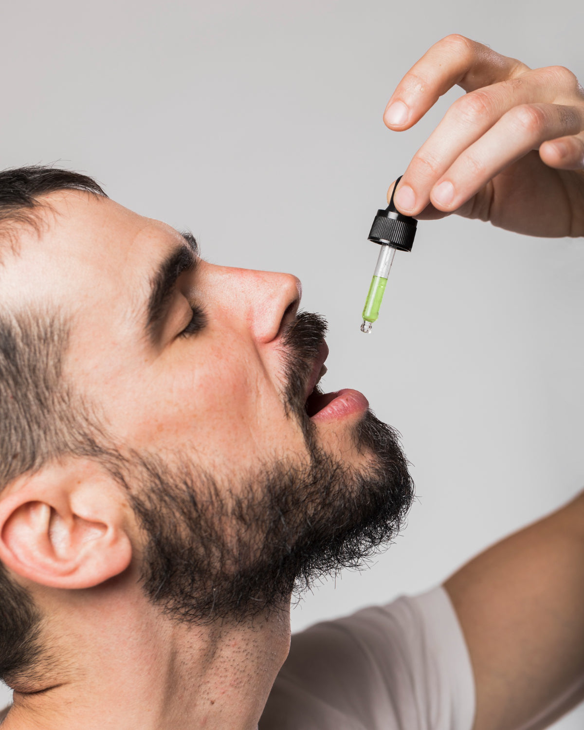 Sublingual Application/ Direct Ingestion of Cannabis Oil from a Dropper