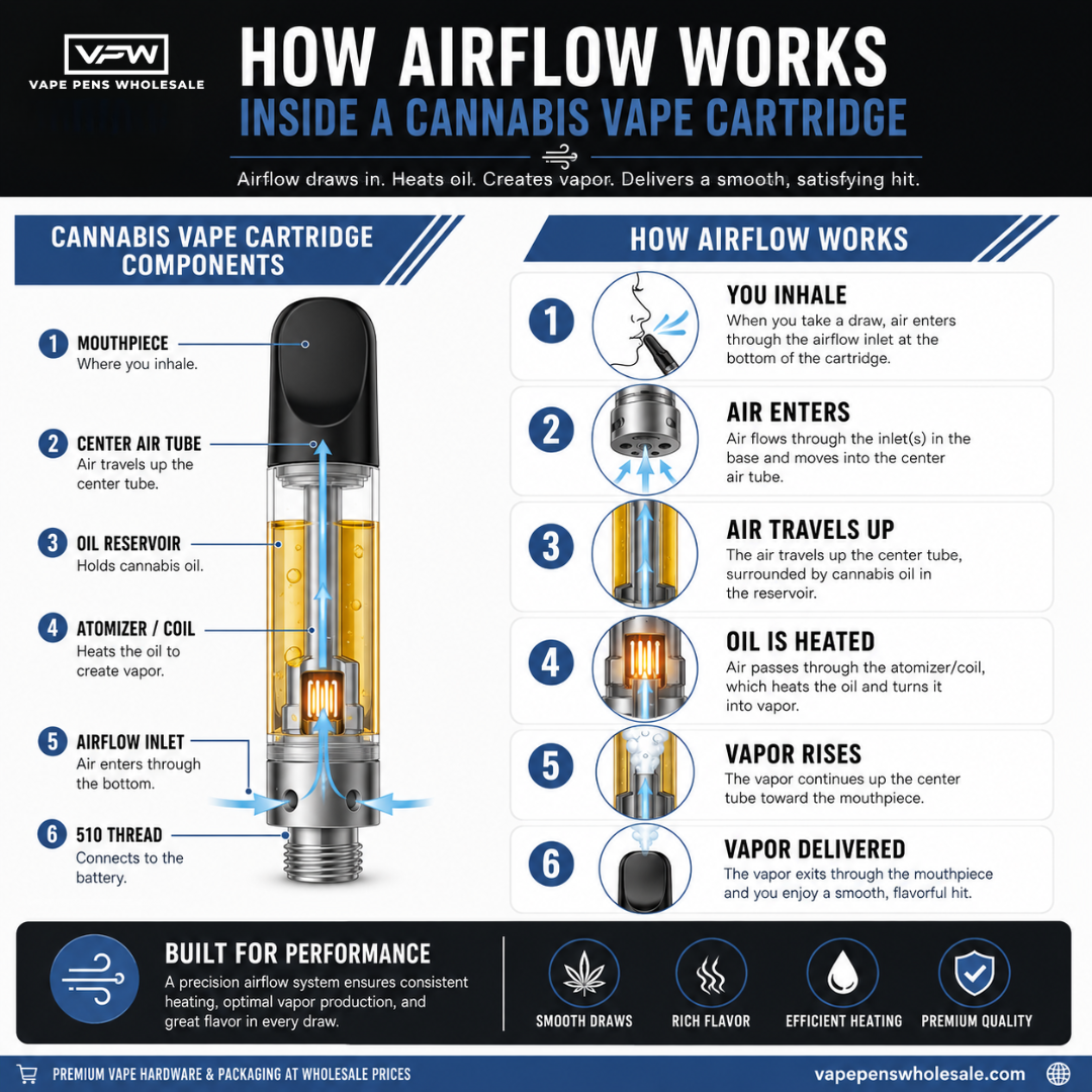 How Airflow Works Inside a Cannabis Vape Cartridge