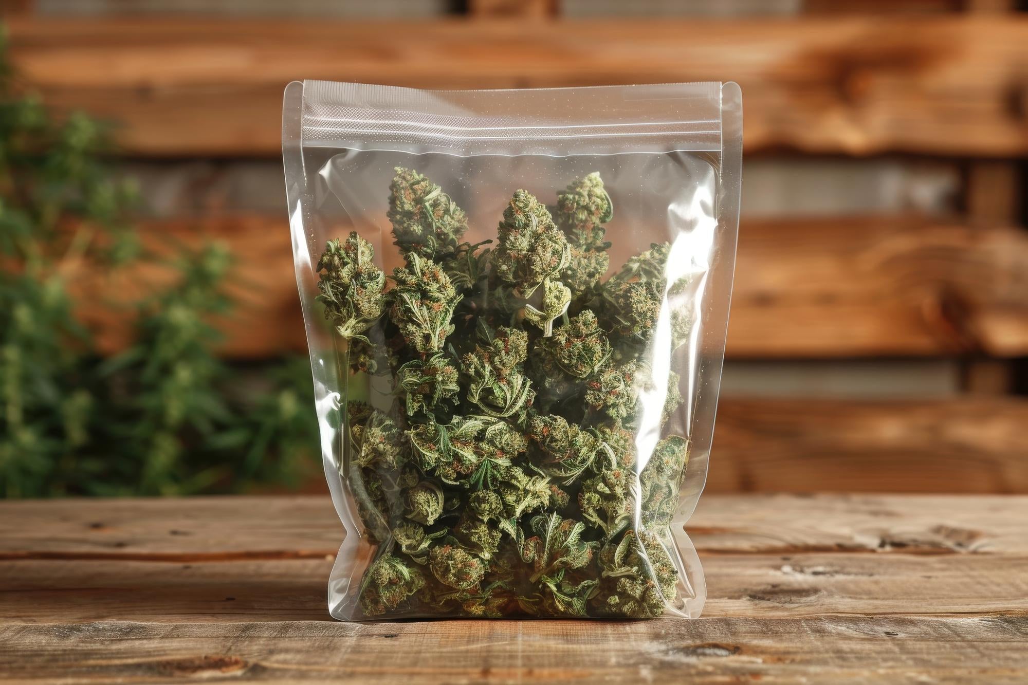 Cannabis weed in a baggie