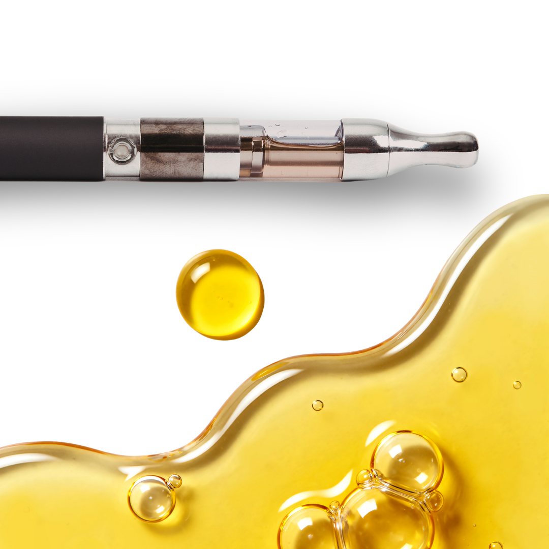 Concept image of a leaky vape cart